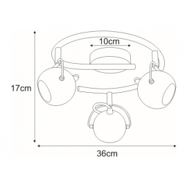 Lampa sufitowa K-8002/3G CHR SALVA CHROM