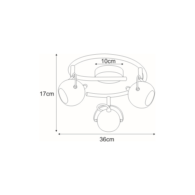Lampa sufitowa K-8002/3G CHR SALVA CHROM