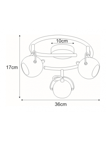 Lampa sufitowa K-8002/3G CHR SALVA CHROM