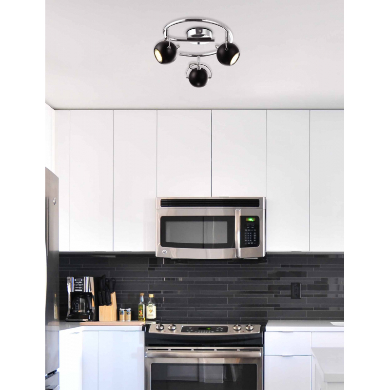 Lampa sufitowa K-8002/3G BK SALVA BLACK