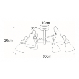 Lampa sufitowa K-8109 KANTI