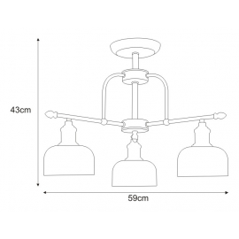 Lampa sufitowa K-JSL-1208/3 DORO
