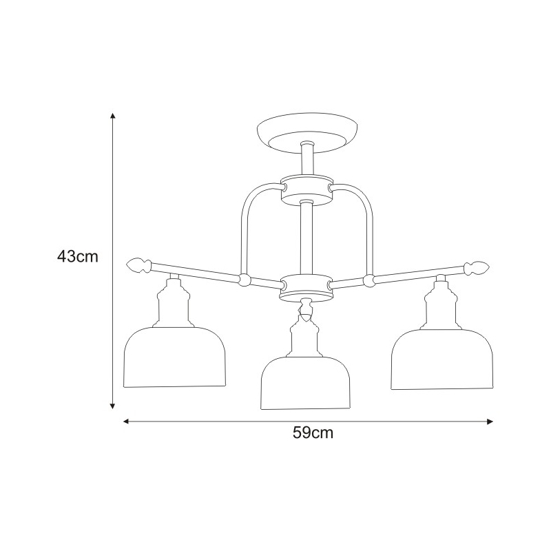 Lampa sufitowa K-JSL-1208/3 DORO