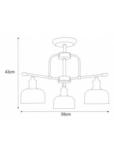 Lampa sufitowa K-JSL-1208/3 DORO