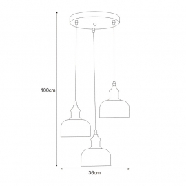 Lampa wisząca K-JSL-1208/3P DORO
