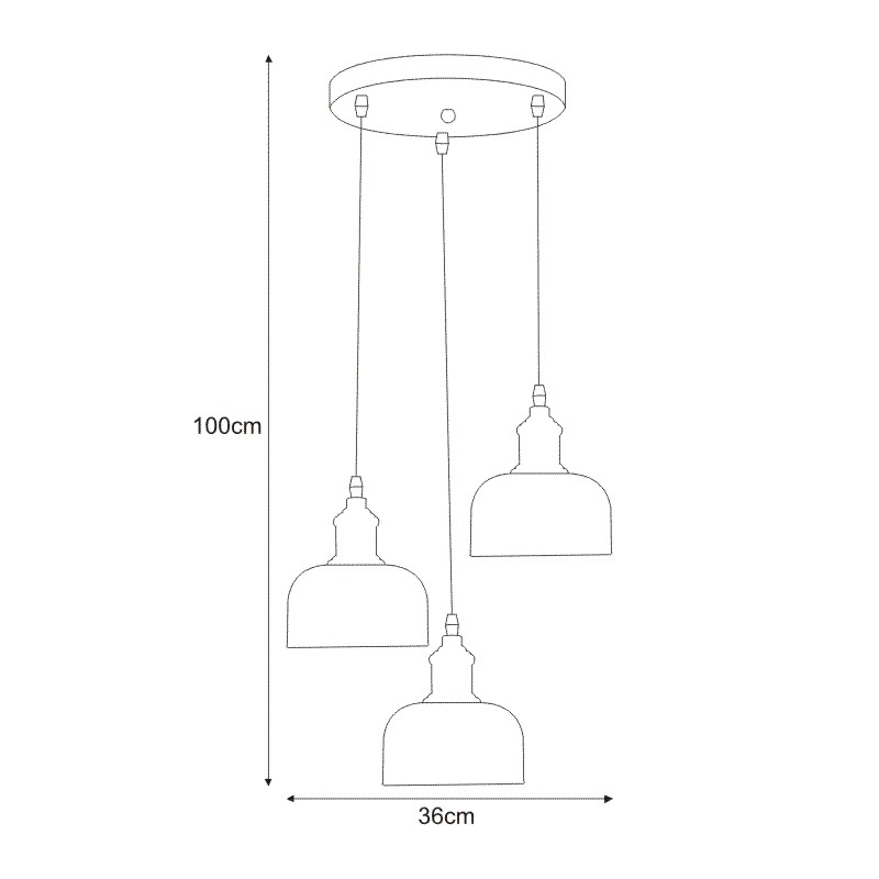 Lampa wisząca K-JSL-1208/3P DORO