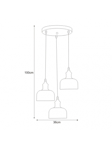 Lampa wisząca K-JSL-1208/3P DORO