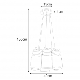 Lampa wisząca K-8004-6 RAVEN