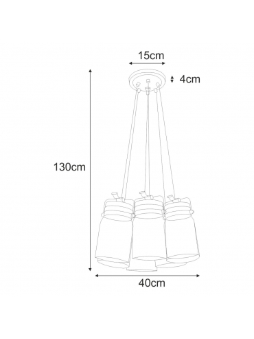 Lampa wisząca K-8004-6 RAVEN
