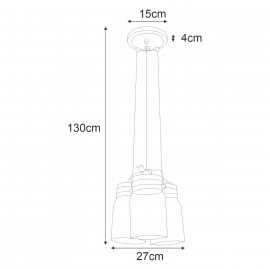 Lampa wisząca K-8004-3 RAVEN