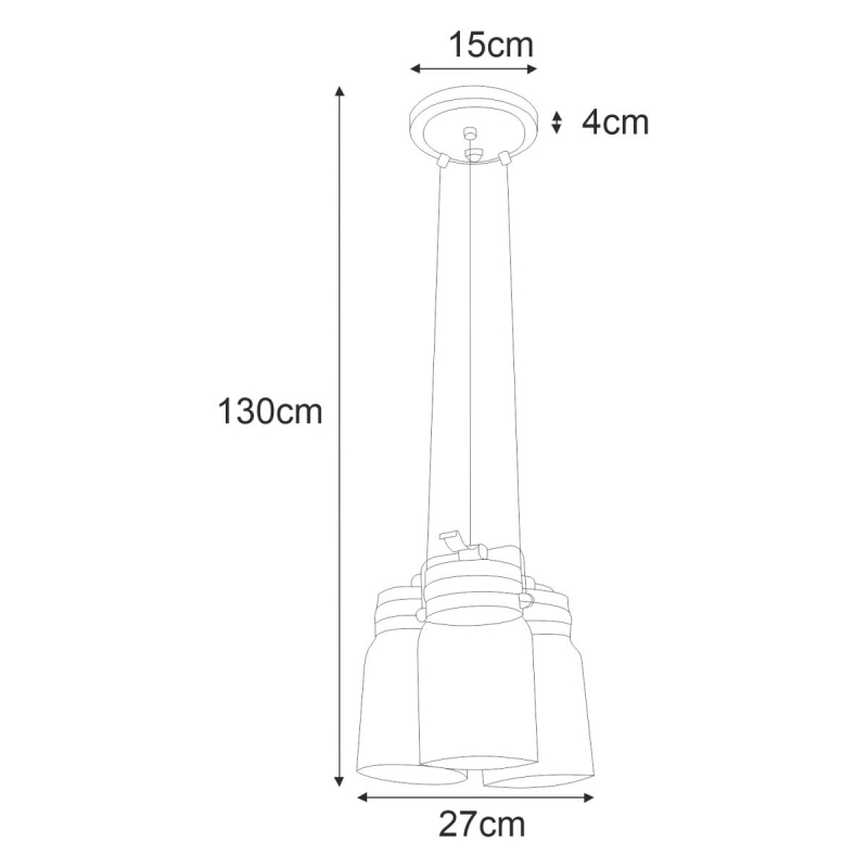 Lampa wisząca K-8004-3 RAVEN