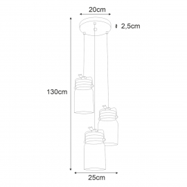 Lampa wisząca K-8004A-3 RAVEN