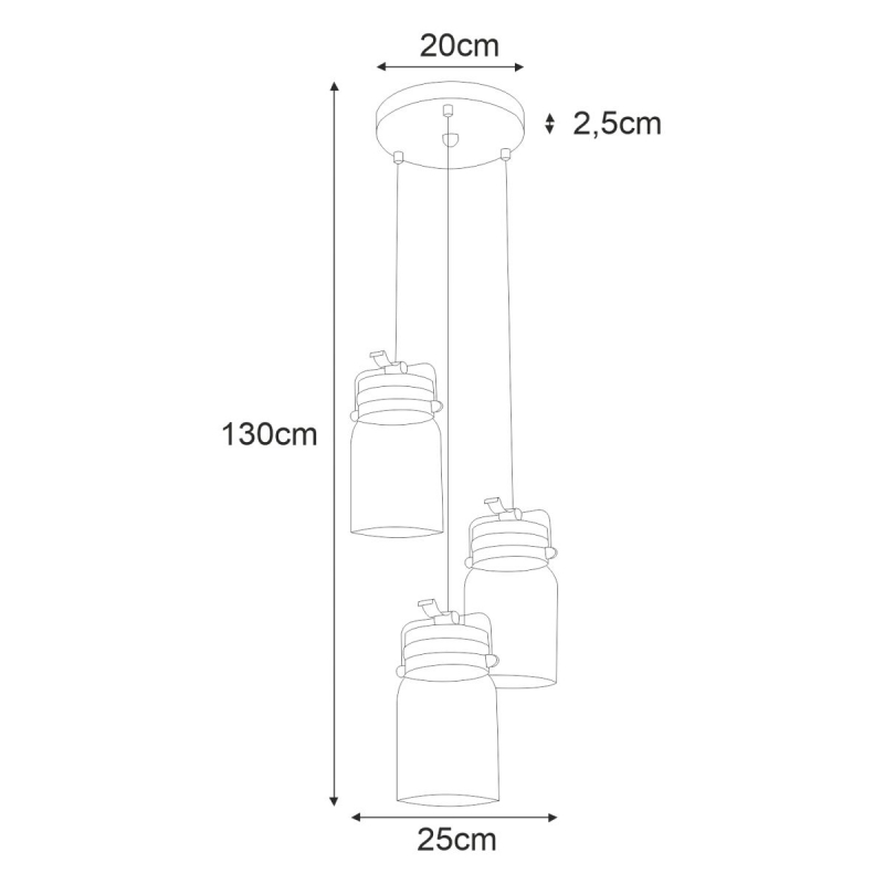 Lampa wisząca K-8004A-3 RAVEN