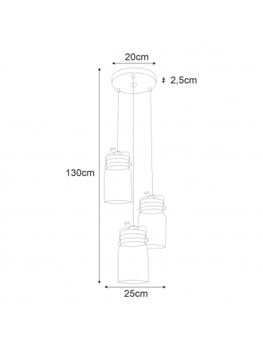 Lampa wisząca K-8004A-3 RAVEN