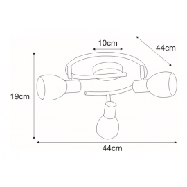 Lampa sufitowa K-8001/3G EMBO