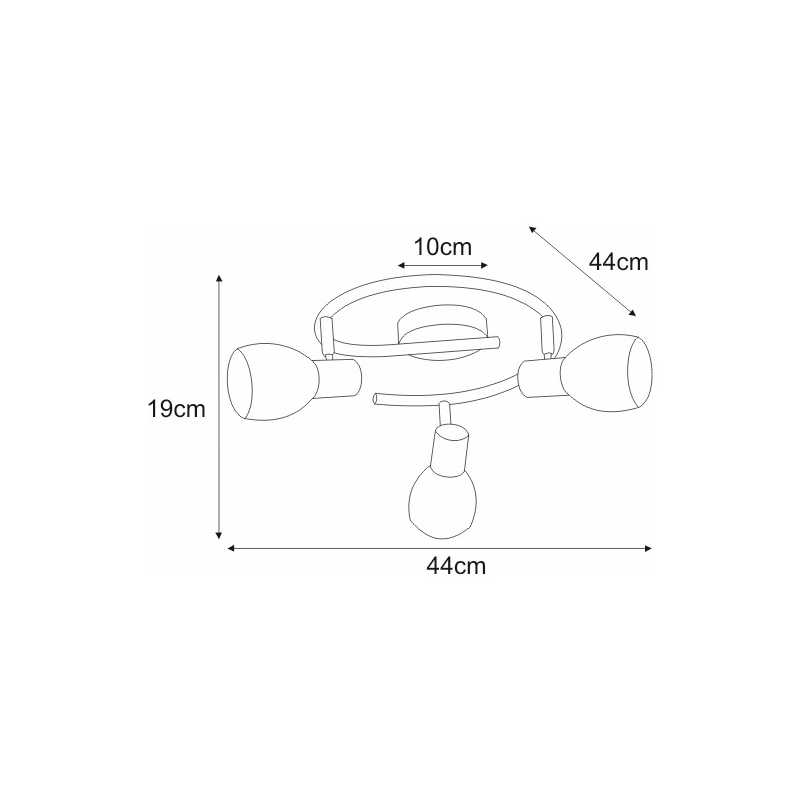 Lampa sufitowa K-8001/3G EMBO