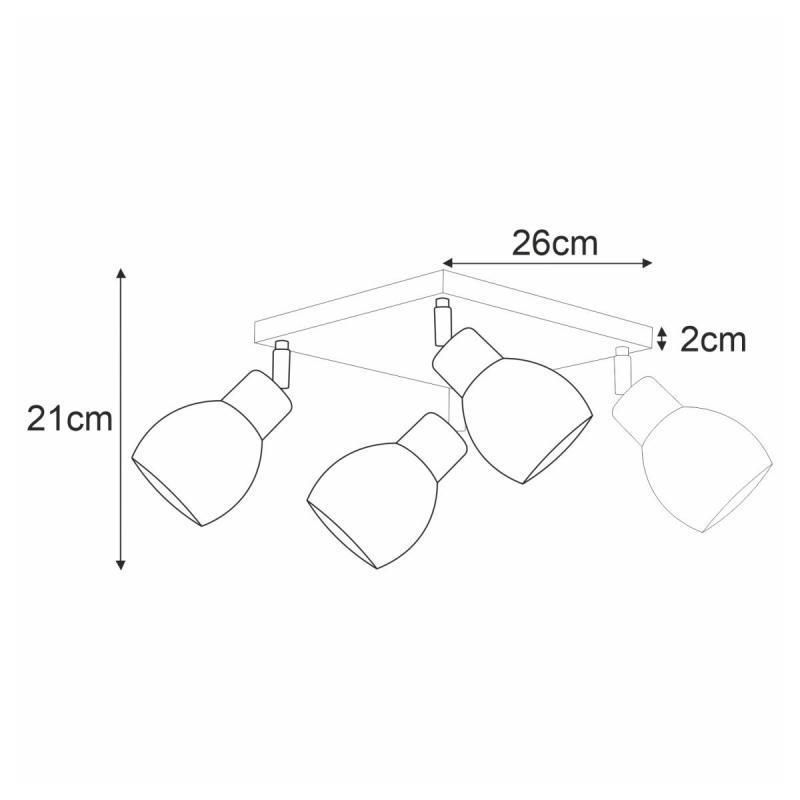 Lampa sufitowa K-4587 MIKA GRAY