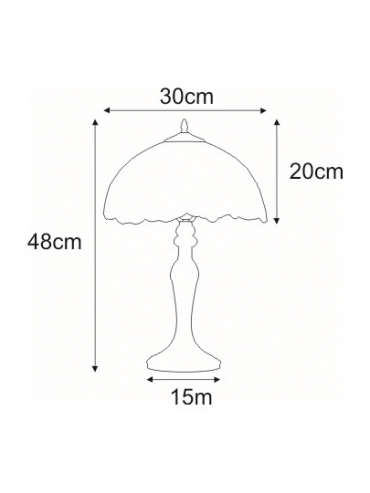 Lampka stołowa / nocna K-G121122 WITRAŻ