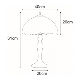 Lampka stołowa / nocna K-G161122 WITRAŻ