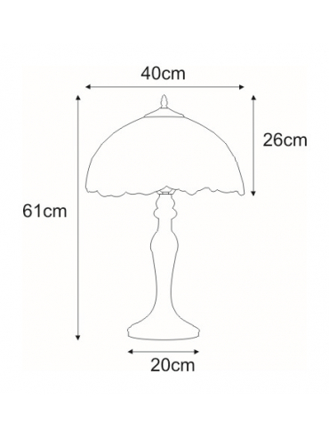 Lampka stołowa / nocna K-G161122 WITRAŻ