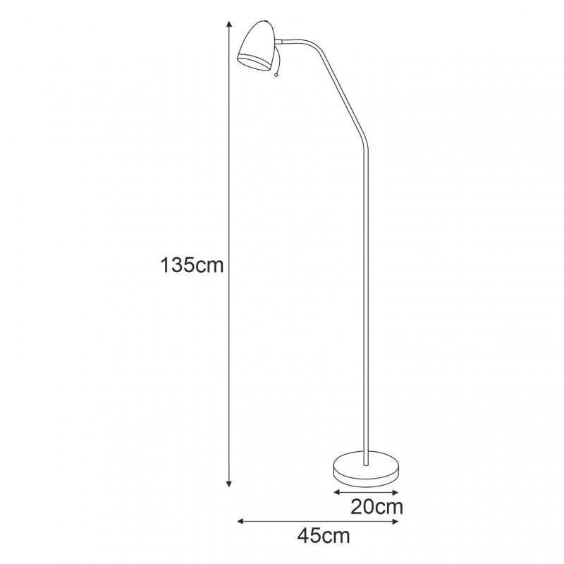 Lampa podłogowa K-MT-201 ŻÓŁTY KAJTEK I
