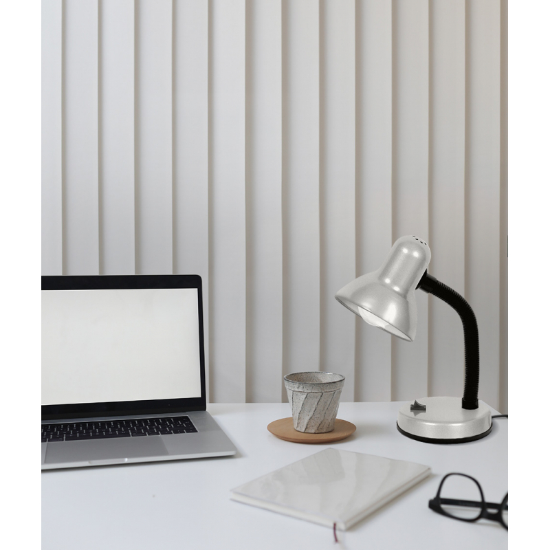 Lampka biurkowa K-MT-203 SREBRNY CARIBA
