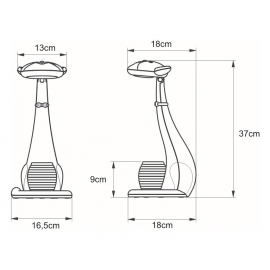 Lampka biurkowa K-BL1605 NIEBIESKI KOTEK