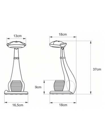 Lampka biurkowa K-BL1605 NIEBIESKI KOTEK