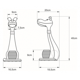 Lampka biurkowa K-BL1607 BIAŁY PIESEK
