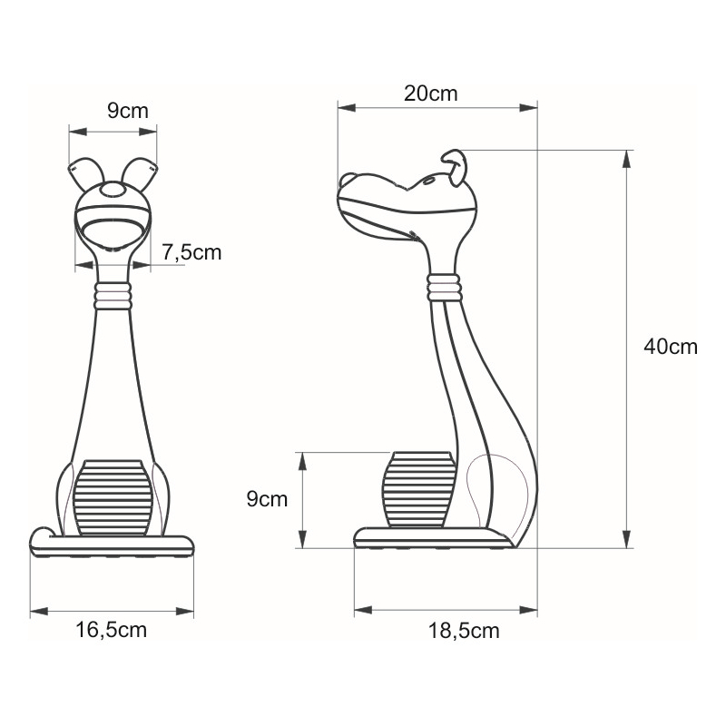 Lampka biurkowa K-BL1607 BIAŁY PIESEK