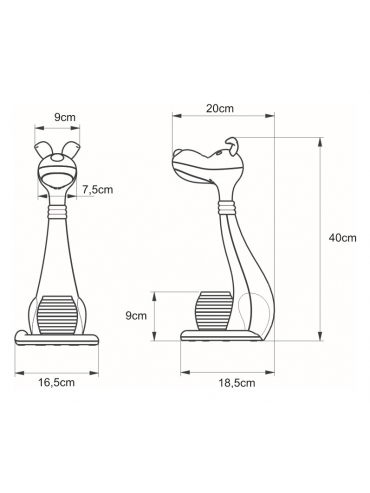 Lampka biurkowa K-BL1607 BIAŁY PIESEK