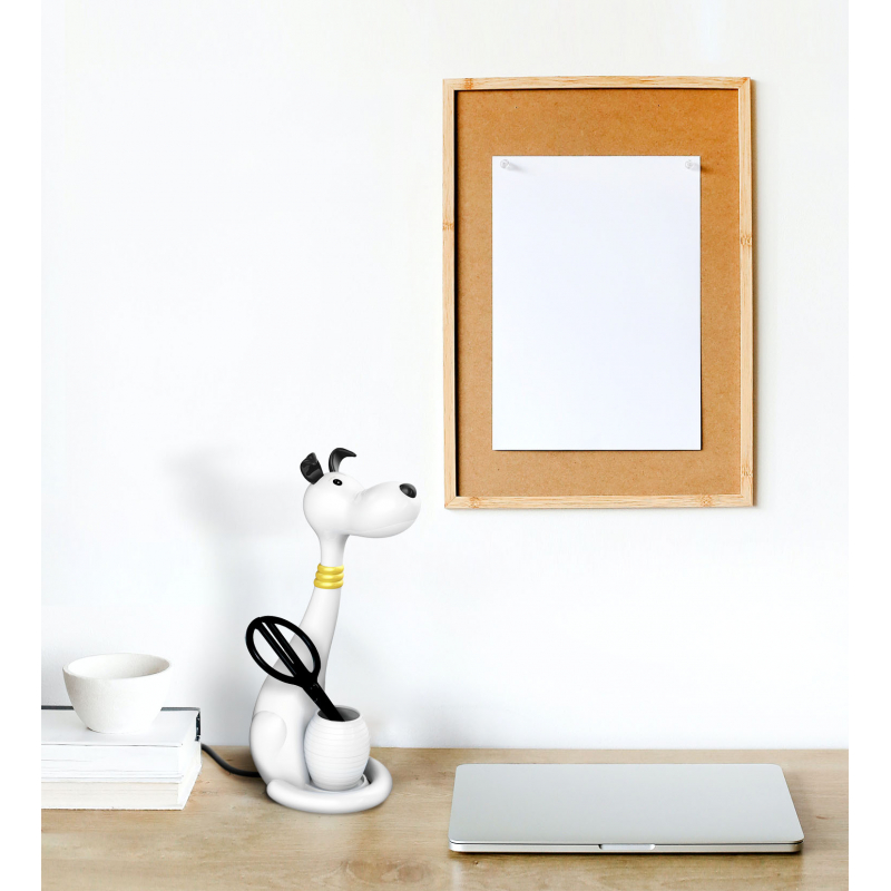 Lampka biurkowa K-BL1607 BIAŁY PIESEK