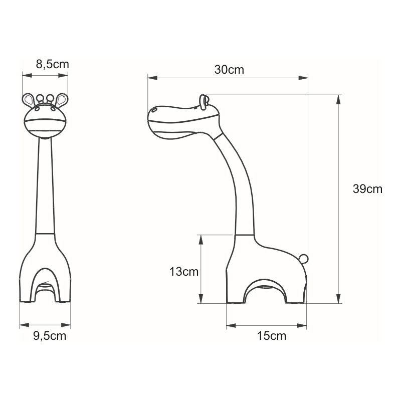 Lampka biurkowa K-BL1601 ŻÓŁTY ŻYRAFA