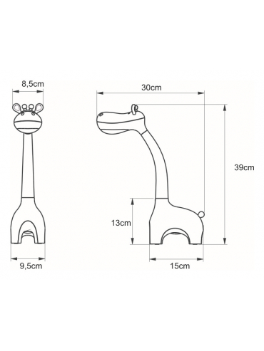 Lampka biurkowa K-BL1601 ŻÓŁTY ŻYRAFA