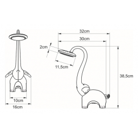 Lampka biurkowa K-BL1603 NIEBIESKI SŁONIK