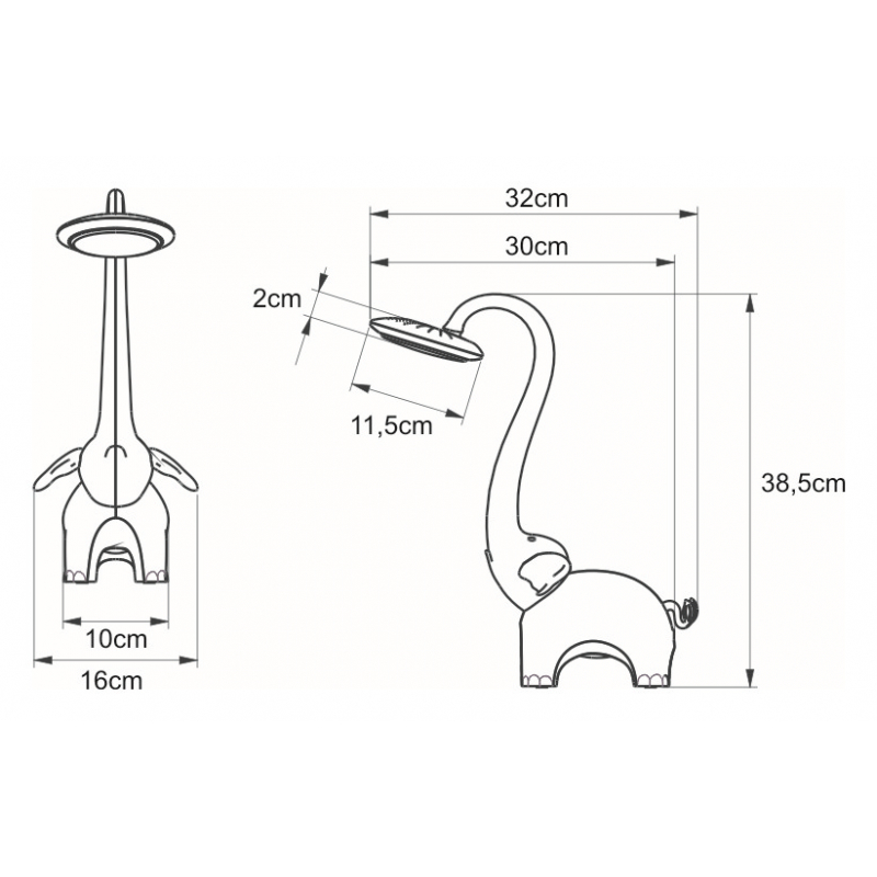 Lampka biurkowa K-BL1603 NIEBIESKI SŁONIK