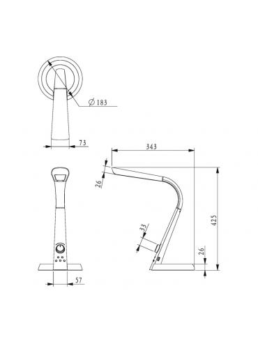 Lampka biurkowa K-BL1063 CZARNY BERKANE