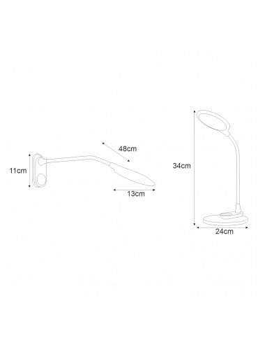 Lampka biurkowa K-BL1033 CZARNY DIDI