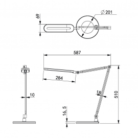 Lampka biurkowa K-BL1221 CZARNY ALETTE