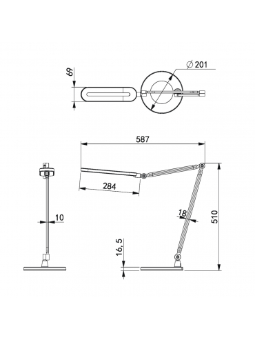 Lampka biurkowa K-BL1221 SREBRNY ALETTE