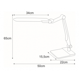 Lampka biurkowa K-BL1207 SREBRNY MICA