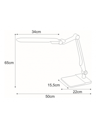 Lampka biurkowa K-BL1207 SREBRNY MICA