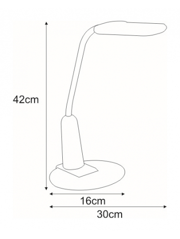 Lampka biurkowa K-BL1391 SREBRNY TIMO
