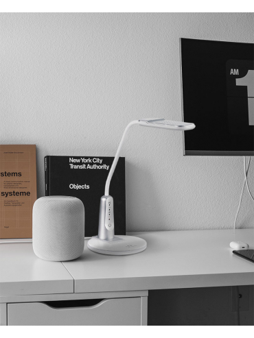 Lampka biurkowa K-BL1391 SREBRNY TIMO