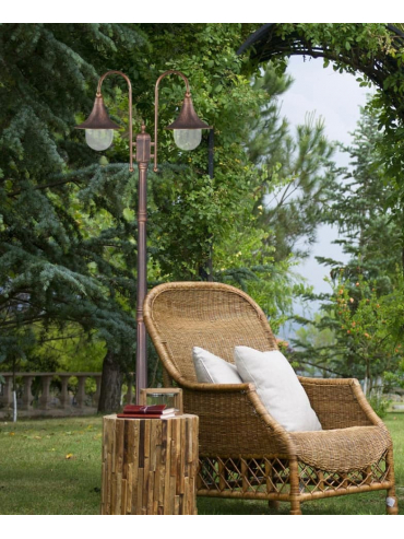 Lampa ogrodowa stojąca K-8127 CZARNY/ZŁOTY BOSTON
