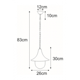 Lampa ogrodowa wisząca K-8126 CZARNY/ZŁOTY BOSTON