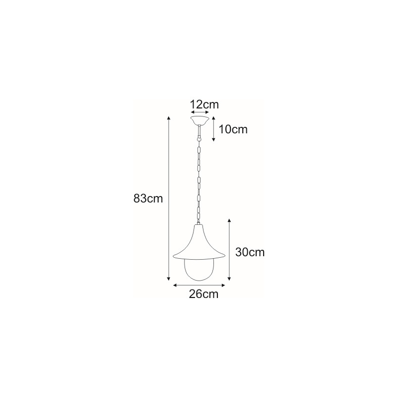 Lampa ogrodowa wisząca K-8126 CZARNY/ZŁOTY BOSTON