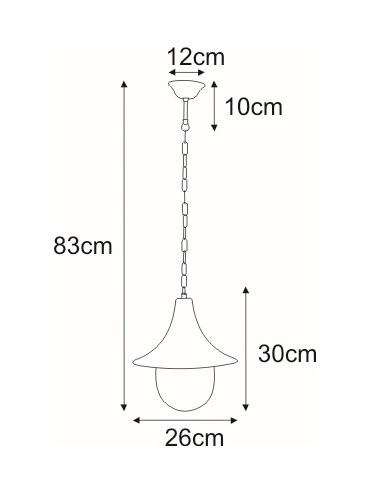 Lampa ogrodowa wisząca K-8126 CZARNY/ZŁOTY BOSTON