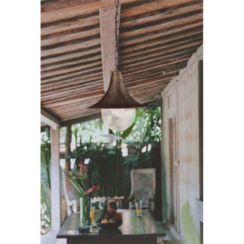 Lampa ogrodowa wisząca K-8126 CZARNY/ZŁOTY BOSTON