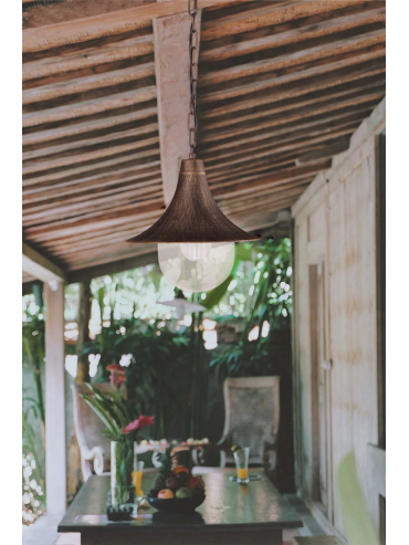 Lampa ogrodowa wisząca K-8126 CZARNY/ZŁOTY BOSTON